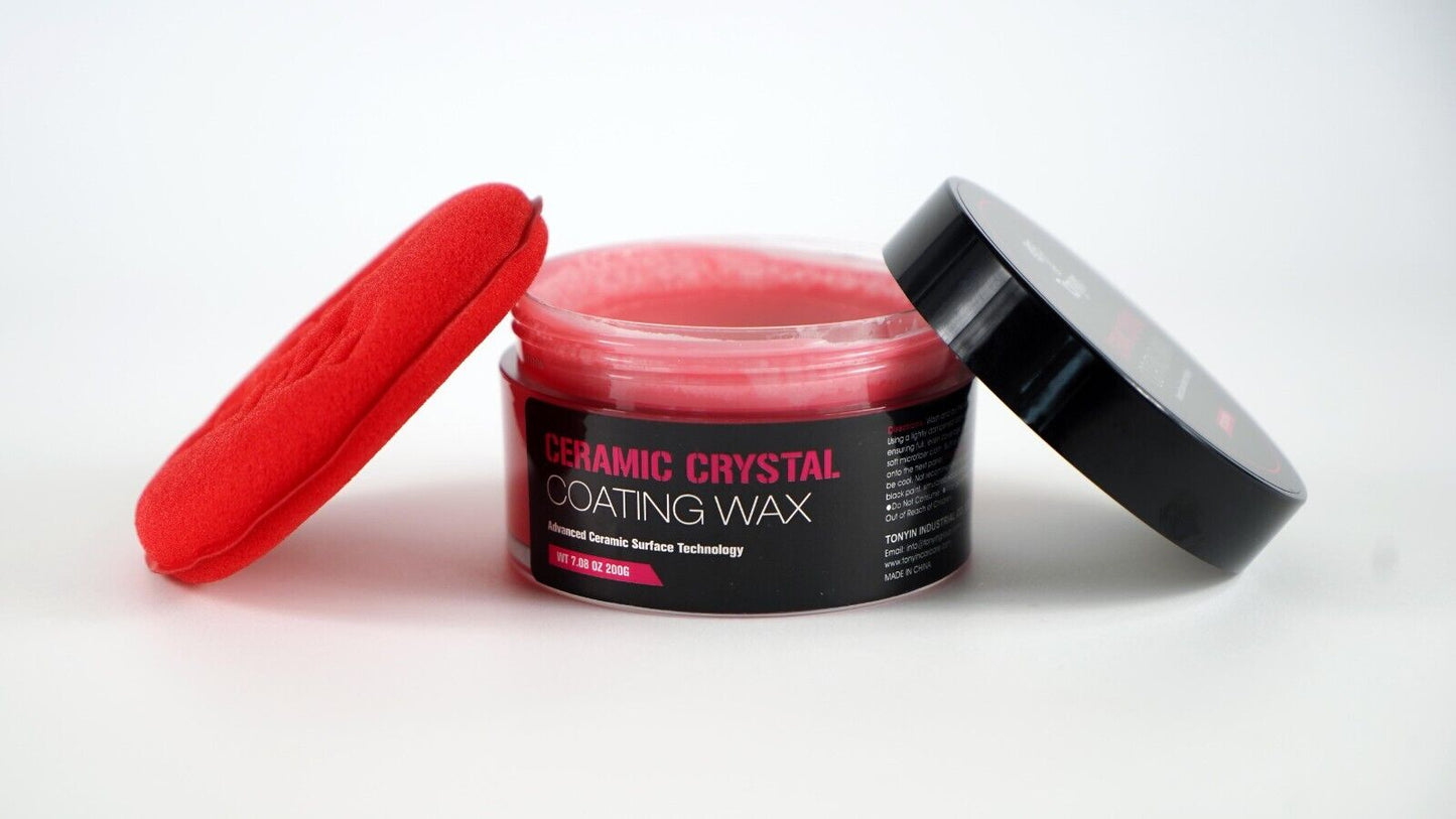 TONYIN CERAMIC CRYSTAL WAX CHERRY DUFT 200g + SCHWAMM /AUTO PASTE WAX CARNAUBA