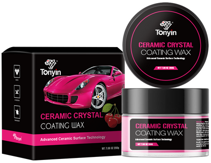 TONYIN CERAMIC CRYSTAL WAX CHERRY DUFT 200g + SCHWAMM /AUTO PASTE WAX CARNAUBA